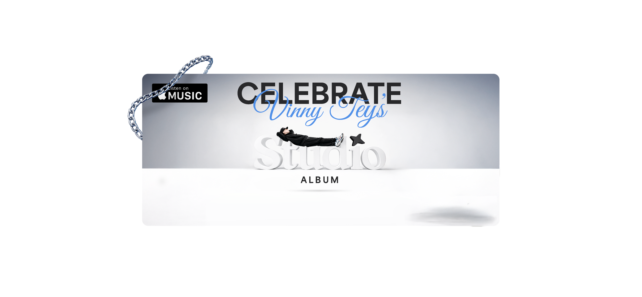 Studio album and merchandise brand presentation